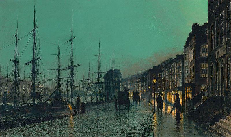 John Atkinson Grimshaw Shipping on the Clyde